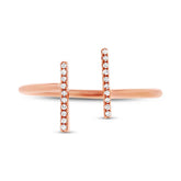 0.06ct 14k Rose Gold Diamond Lady's Ring